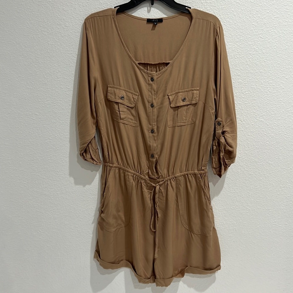 107. Iris Romper NWT Brown